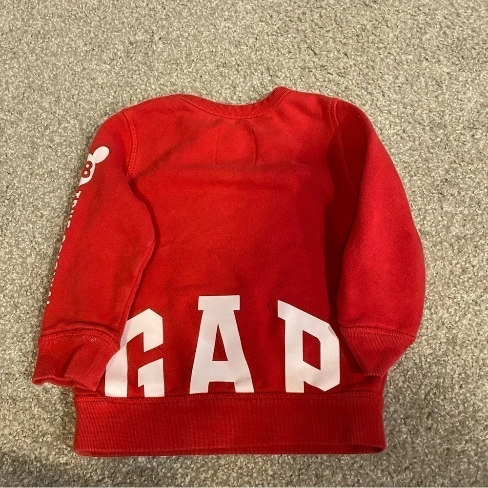 Gap Mickey Mouse Sweatshirt Sz 3 Disney Red Kids Boys Baby